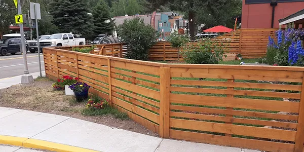 Residential wooden fence